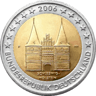 Duitsland 2 euro 2006 Schleswig-Holstein: Holstentor UNC